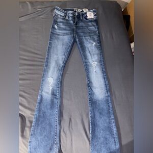 3TEN Blue Distressed Women Jeans (long)